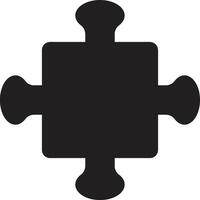 Simple one set icon puzzle vector