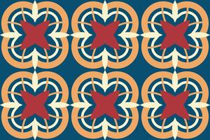 Bright geometric seamless pattern. Mosaic color ornament print. Tile trendy background vector