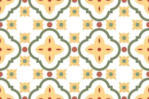 Bright geometric seamless pattern. Mosaic color ornament print. Tile trendy ornate background vector