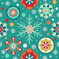 A christmas pattern with snowflakes and stars vector