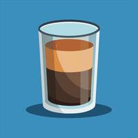 An illustration of a glass of coffee vector