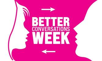 November is Better Conversation Week background template. Holiday concept. suitable for placard, background,Greeting Card, Poster design template with text inscription, standard Social Media Post. vector