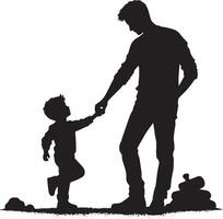Father and son icon illustration concept vector