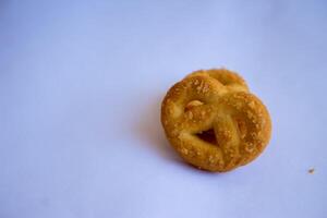 Danish butter cookies, Close up of butter cookies coated with white sugar, sweet cookies photo