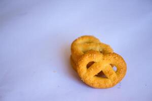 Danish butter cookies, Close up of butter cookies coated with white sugar, sweet cookies photo