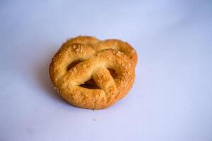 Danish butter cookies, Close up of butter cookies coated with white sugar, sweet cookies photo