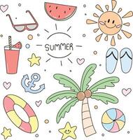 summer vacation sea travel cute bright vector