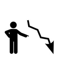 THE PRESENTATION SHOWS A DIAGRAM THAT EXPERIENCES A DECLINE, . vector
