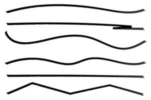 Grunge rough marker line illustration design element, grunge strokes, doodle lines underline scribble vector