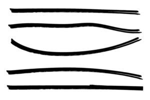Set of hand drawn grunge marker line illustration design element, grunge strokes, doodle lines underline scribble vector
