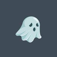 cute little ghost in flat design. vector