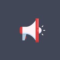 loudspeaker in flat design. vector