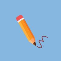 write pencil in flat design. vector