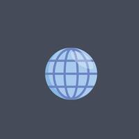 net globe in flat design. vector