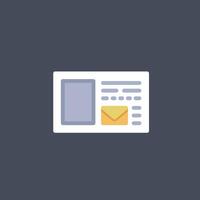 ID profile page in flat design. vector