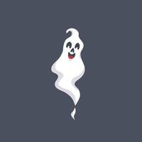 laughing ghost in flat design. vector