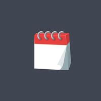 blank date paper in flat design. vector