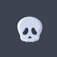 skull head in flat design. vector