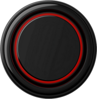 A black and red button with a red stripe png