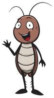 a cartoon drawing of a cockroach vector