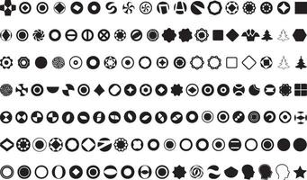 Badges shape silhouette art illustration.badges shape collections Set.Black template for patch,insignias, overlay.Circle sticker set.Wavy edge promo black badges. Star burst shape tags for price vector