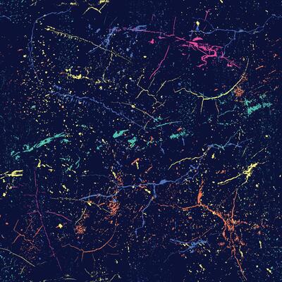 Colorful Space Decorative seamless pattern. Repeating background. Tileable wallpaper print.