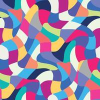 Twisted Squares Decorative seamless pattern. Repeating background. Tileable wallpaper print. vector