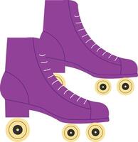 Vibrant and Fun Illustration featuring Retro Rollerskate Boots, for Active Skating Activity. This Vintage inspired design brings Nostalgic vibes from the 70s, 80s, and 90s. illustration vector