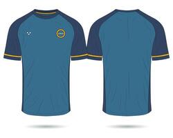 Plain sportswear jersey mockup front and back view vector