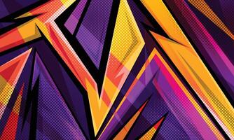 Abstract geometric patterns for racing style car wrap stickers vector