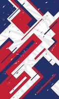 Red blue and white background abstract geometric shapes for sublimation jersey printing vector