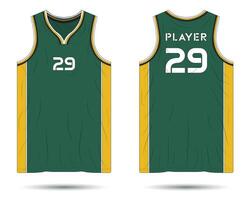 Basketball jersey uniform template front and back view vector