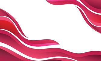 Abstract wavy red lines blank background vector