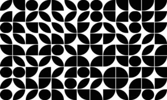 Black and white abstract background geometric bauhaus pattern vector