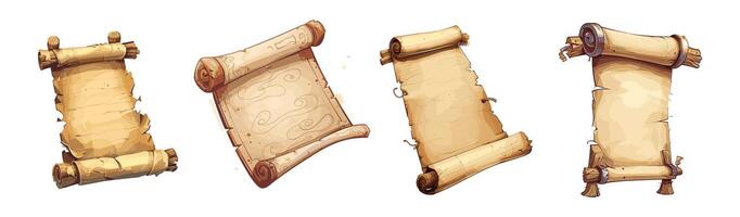 ancient scroll with blank space vector