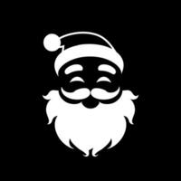 A santa claus face with a mustache and beard vector