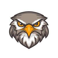 An eagle head with an angry look on its face vector