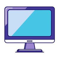 empty computer monitor vector