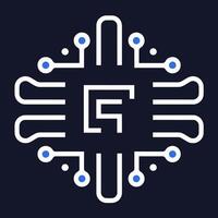 The logo for the cryptocurrency exchange, with a circle and a line vector