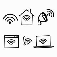 wireless internet icon set, wifi icon vector