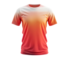 Gradient T-Shirt Mockup Template. Isolated on transparent background png