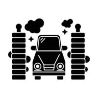 Cleaning car icon on white background vector