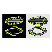 racing stripe design in bright highlighter color vector