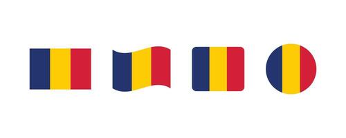 Chad flag. Set of Chad Flags Collection. vector