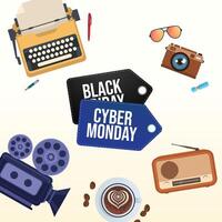 Cyber Monday design template good for celebration usage. Cyber Monday design. flat design. eps 10. vector