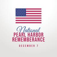 National Pearl Harbor Day of Remembrance design template good for celebration usage. National Pearl Harbor Day design. flat design. eps 10. vector