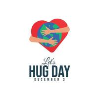 Lets Hug Day design template good for celebration usage. Lets Hug Day design. flat design. eps 10. vector