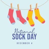 National Sock Day design template good for celebration usage. National Sock Day design. flat design. eps 10. vector