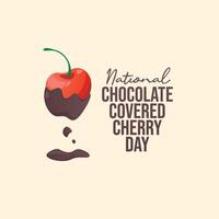National Chocolate Covered Cherry Day design template good for celebration usage. National Chocolate Covered Cherry Day design. flat design. eps 10. vector