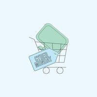 Cyber Monday design template good for celebration usage. Cyber Monday design. continuous line drawing. eps 10. vector